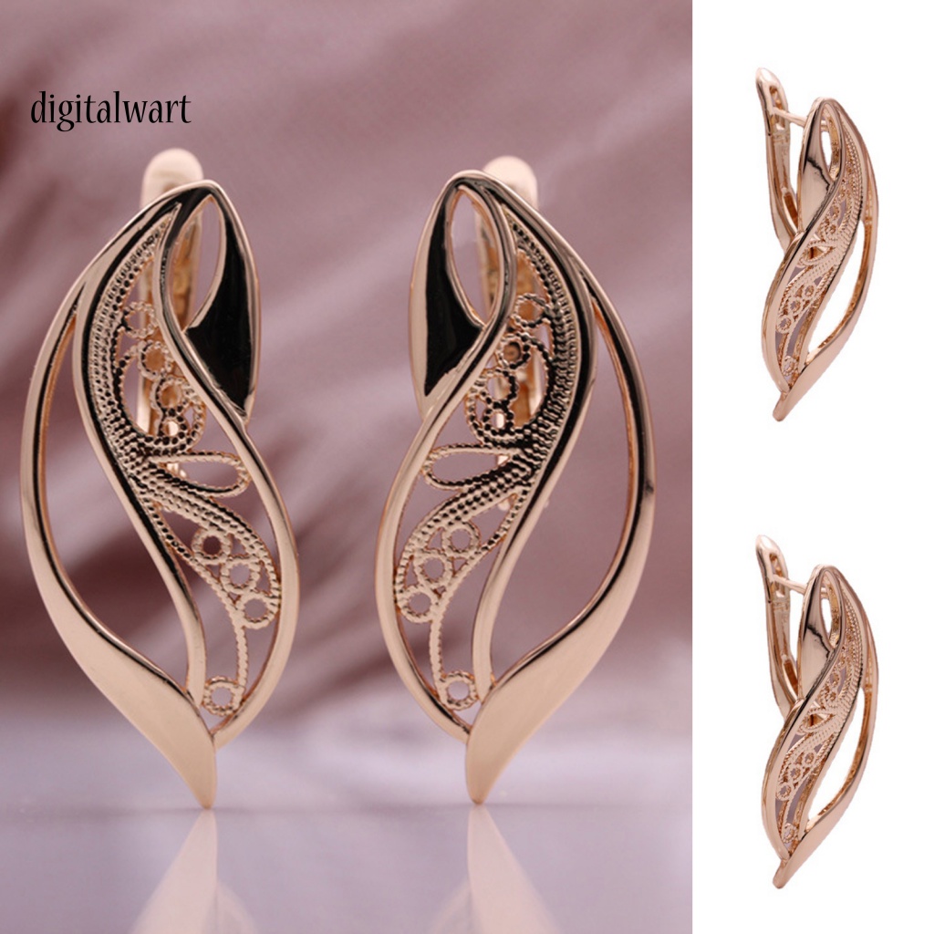 Kỹ Thuật Số| 1 Đôi Khuyên Tai Kim Loại Vintage Cho Nữ