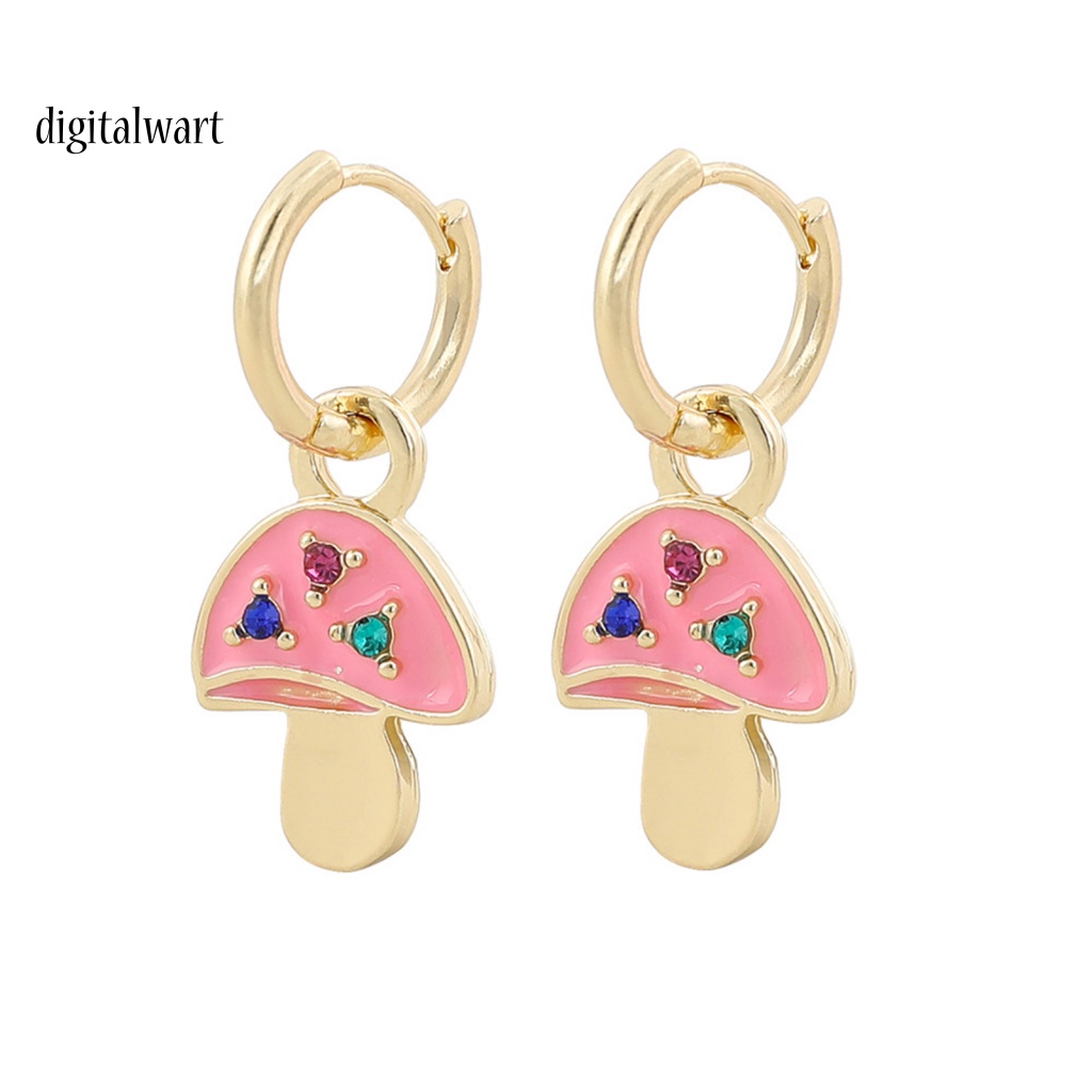 Kỹ Thuật Số| 1 Đôi Bông Tai Hình Nấm Mạ Màu Sắc Ngọt Ngào Thời Trang Dự Tiệc Cho Nữ