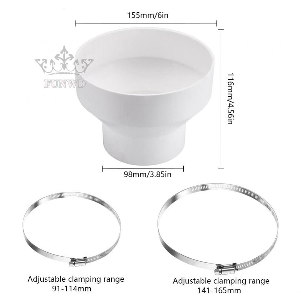 Đầu Nối Ống Thông Gió Dạng Kẹp Chất Liệu Thép Không Gỉ Thương Hiệu Mới Igh