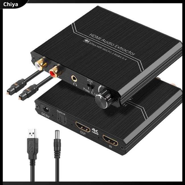 Bộ Chia Âm Thanh Hdmi-compatible 2.0 Hỗ Trợ R / l Điều Khiển Âm Lượng 4k / 60hz Yuv