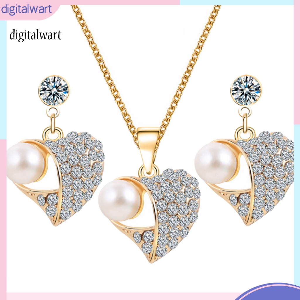 Kỹ Thuật Số| Vòng cổ HợP Kim HìNh Tim ĐíNh Đá Xinh XắN