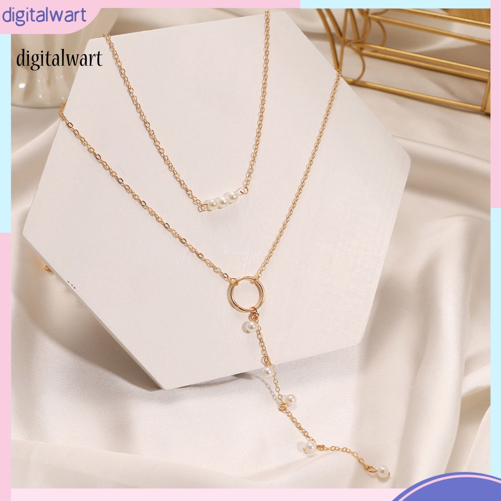 Kỹ Thuật Số| Vòng cổ Chuỗi Hạt Ngọc Trai Nhân Tạo Thanh Lịch Cho Nữ