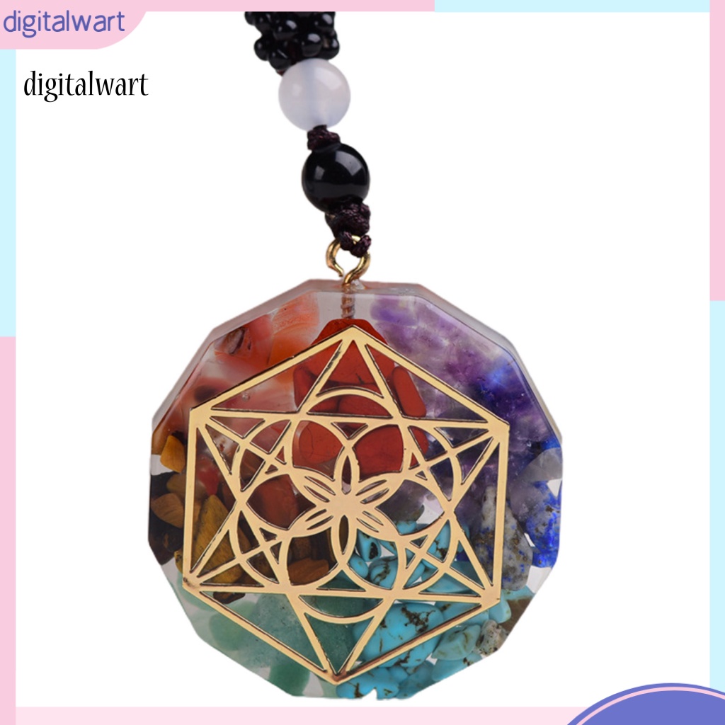 Kỹ Thuật Số| Vòng cổ Mặt Đá Chakras 7 Màu Thời Trang Cho Nam Nữ