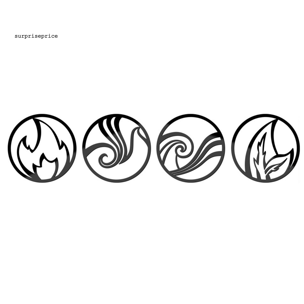 Bộ 4 Miếng Dán Tường Bằng Acrylic Tráng Gương 3D Có Thể Tháo Gỡ Dùng Trang Trí Nhà Cửa