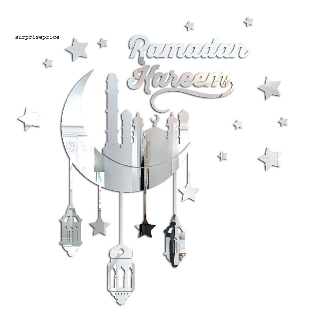 1 Bộ Sticker Dán Tường Bắt Mắt 3D Bằng Acrylic Chống Nước Trang Trí Nhà Cửa