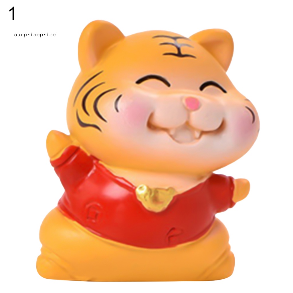 Mô Hình Hổ Hoạt Hình Bằng Nhựa Resin Thủ Công Trang Trí Nhà Cửa