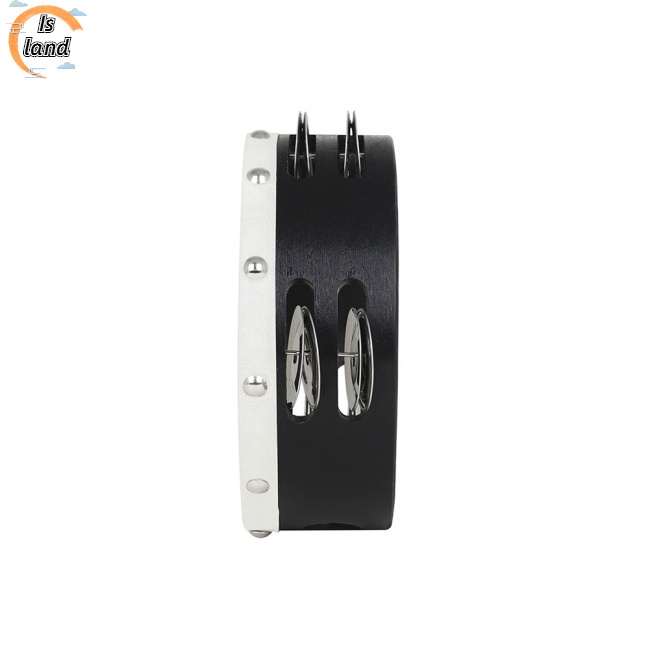 Set 2 Trống Lục Lạc Gỗ Lục Lạc Hai Hàng Kích Thước 6 Inch 8 Inch Dành Cho Trẻ Mẫu Giáo