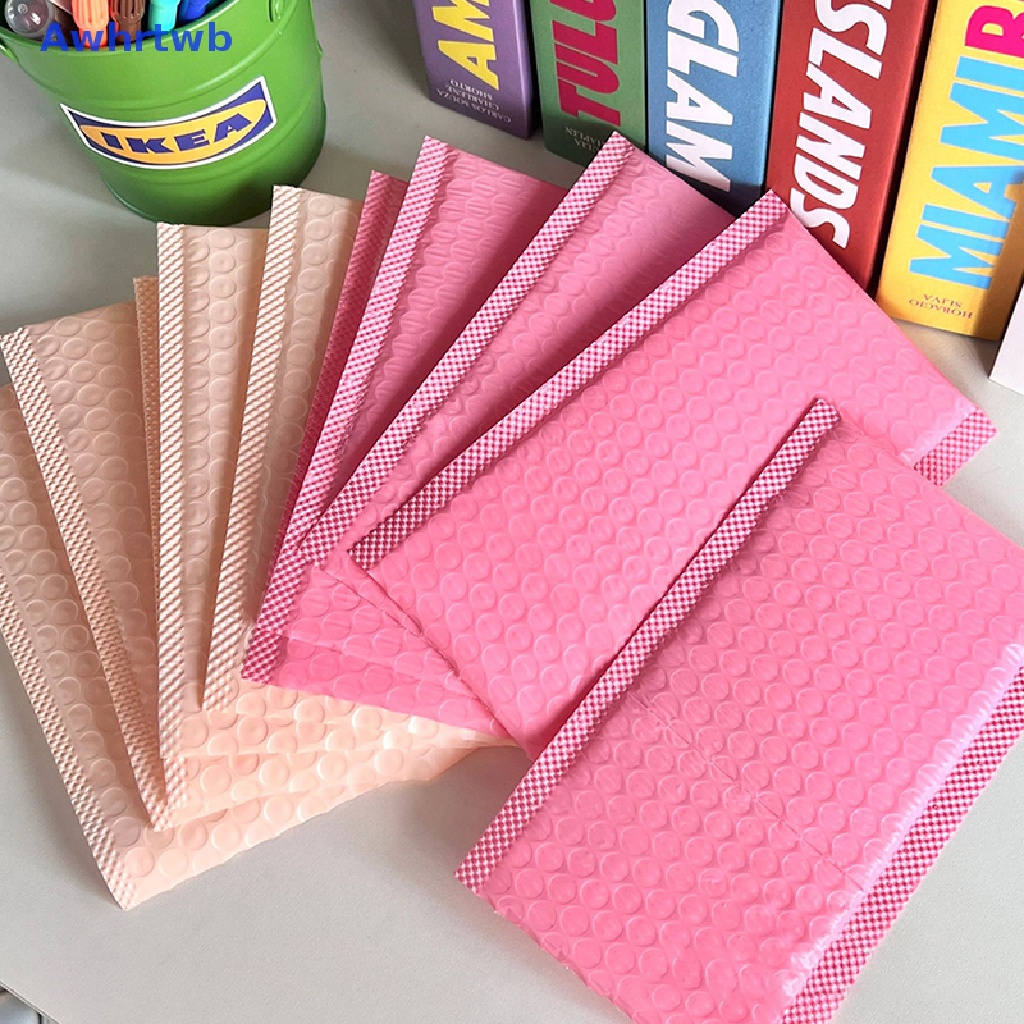 Awhrtwb Bộ 10 Túi Bong Bóng Dày Tự Dính Màu Hồng / Tím Dùng Để Vận Chuyển Hàng Chuyển Phát Nhanh Mới