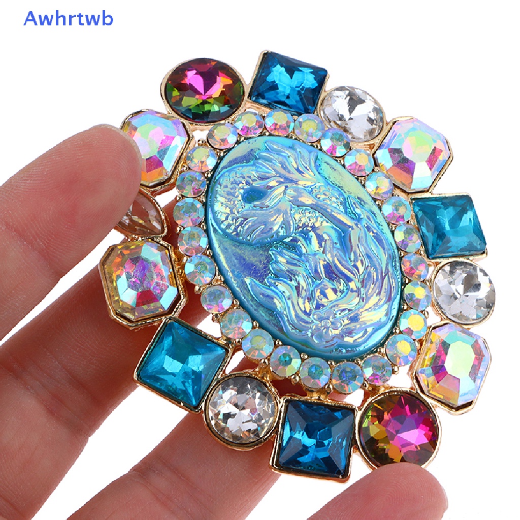 Ghim Cài Áo Hình Oval Đính Đá Thời Trang Cho Nữ Mới