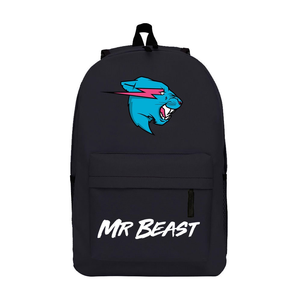 Mr Beast Balo Cỡ Lớn Thoáng Khí Có Khóa Kéo In Hình Mèo Tia Chớp Trẻ Trung