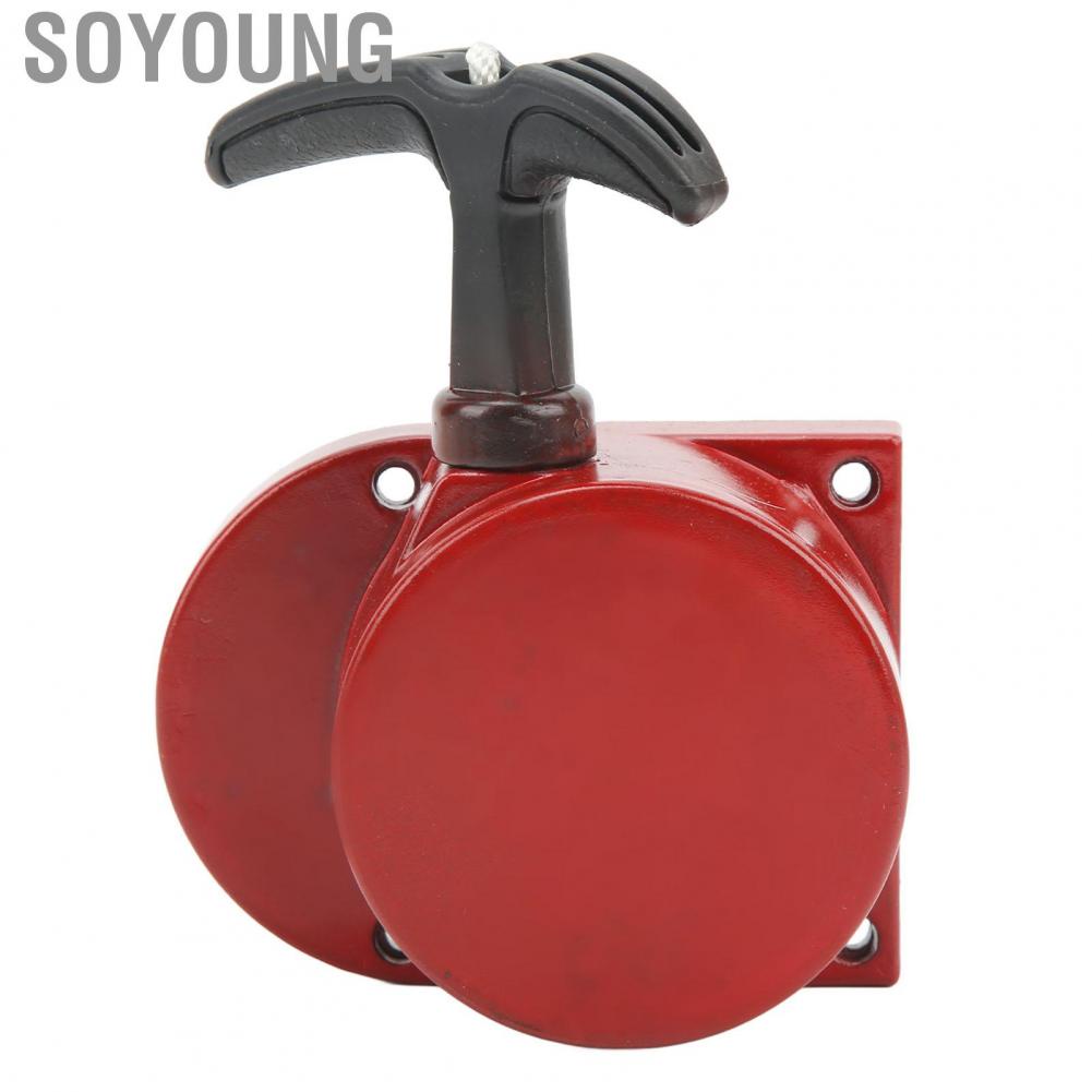 Soyoung Recoil Starter  Hand Pull Recoil Starter Ergonomic Handle Black Coating High Strength Safe  for 49cc 50cc 60cc Engine Motorized Bicycles