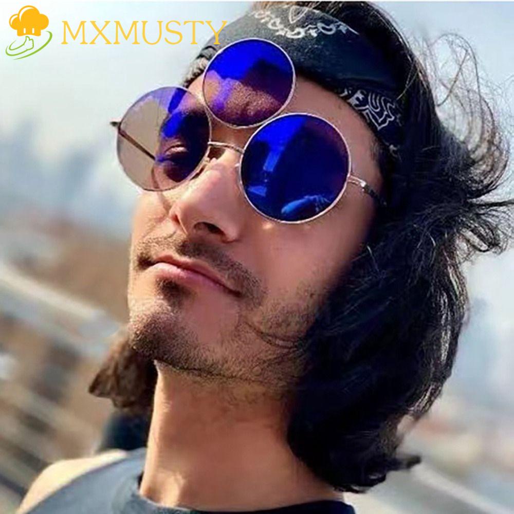 Kính Mát Gọng Tròn Lớn Bằng PC Chống Tia UV400 Phong Cách Đường Phố Cá Tính Cho Nữ