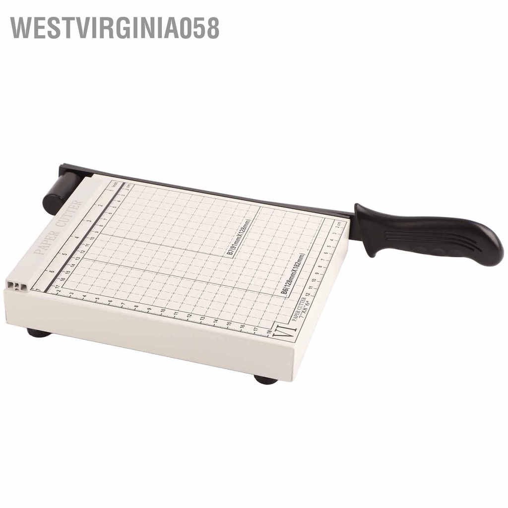 Westvirginia058 Máy cắt giấy thủ công Tông đơ A5 sạch chính xác với thước định vị tay cầm vòng cung cho văn phòng trường học