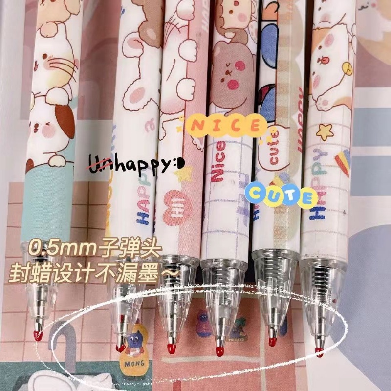 Bút Bi Mực Đen Ngòi 0.5mm Dễ Thương