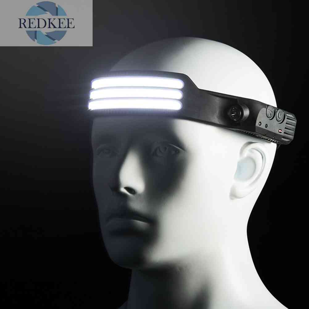 Đèn LED COB Đeo Trán Cảm Ứng Mạnh Mẽ Cắm Trại Ngoài Trời