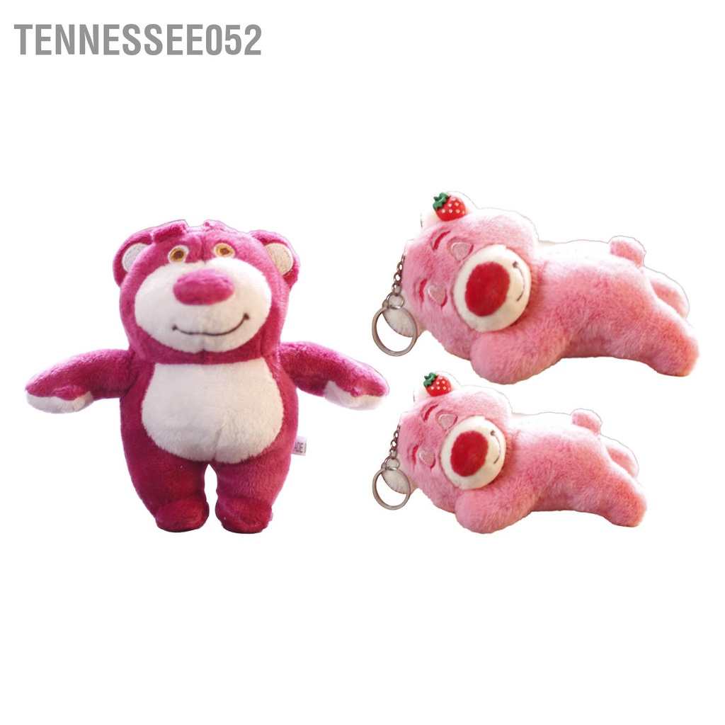 Tennessee052 Gấu Móc Chìa Khóa Túi Mặt Dây Chuyền Nhẫn Đáng Yêu Dễ Thương Sang Trọng Vật Trang Trí Màu Hồng