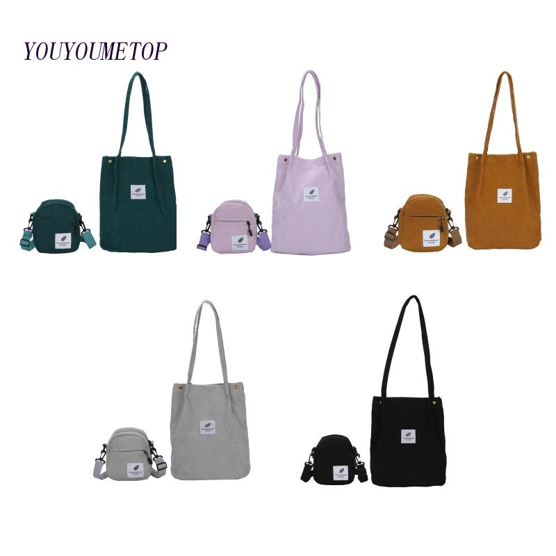 Set 2 Túi Xách Nữ Đeo Chéo Dây Mắc Xích Thời Trang