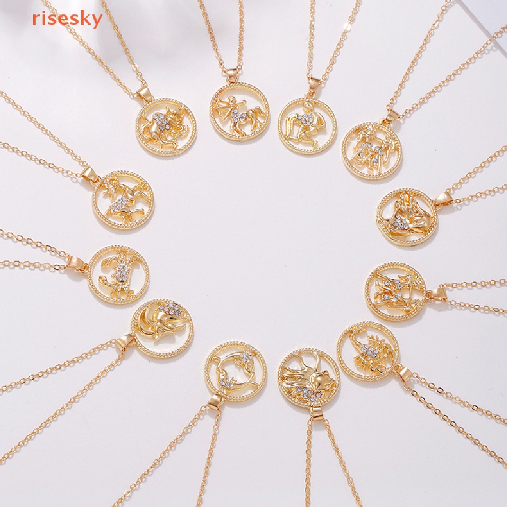 [risesky] Dây Chuyền Cung Hoàng Đạo Thiết Kế Cổ Điển Thời Trang Mới Cho Nữ Collier