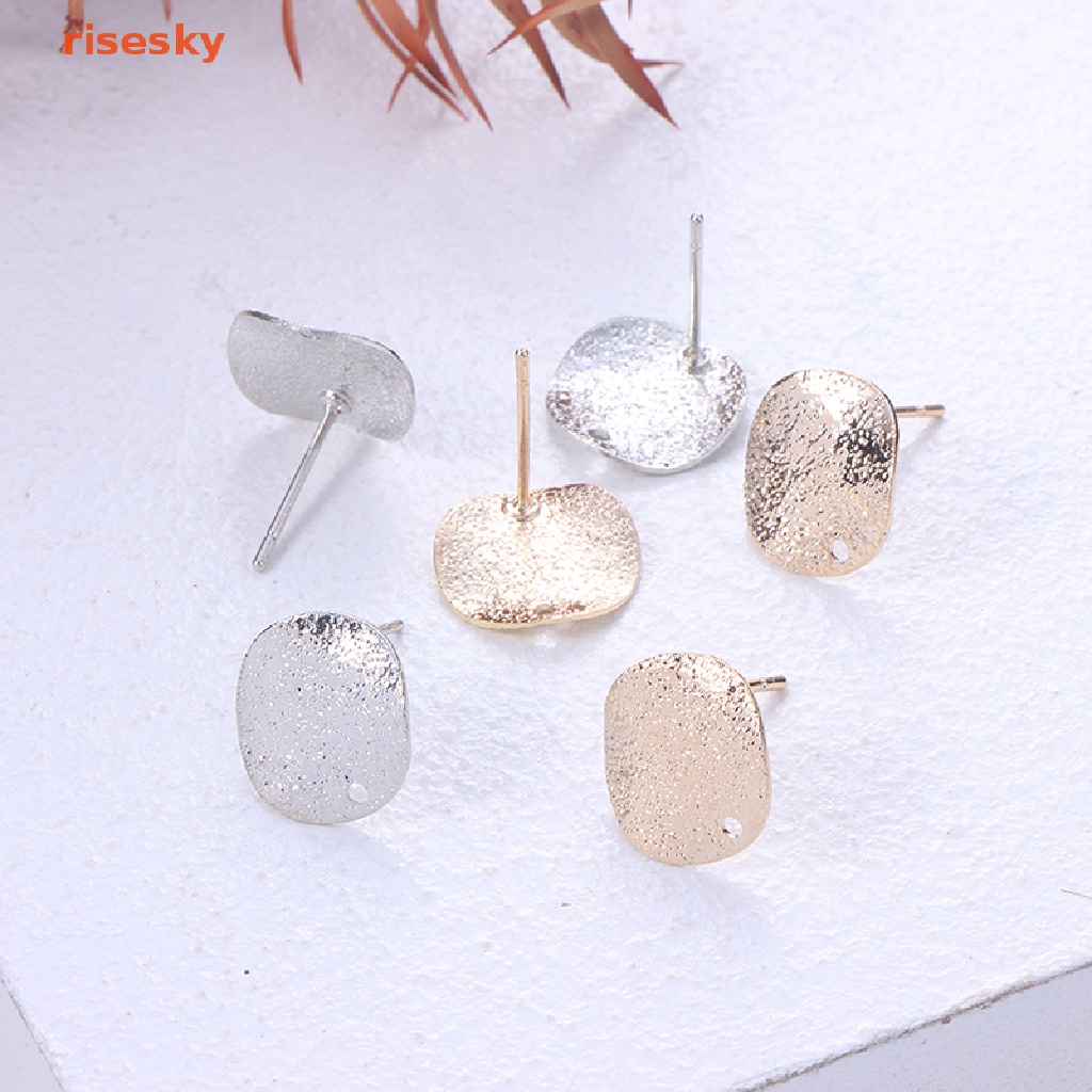 Set 10 Đế Tròn 12mm Làm Bông Tai DIY Bằng Hợp Kim Kẽm