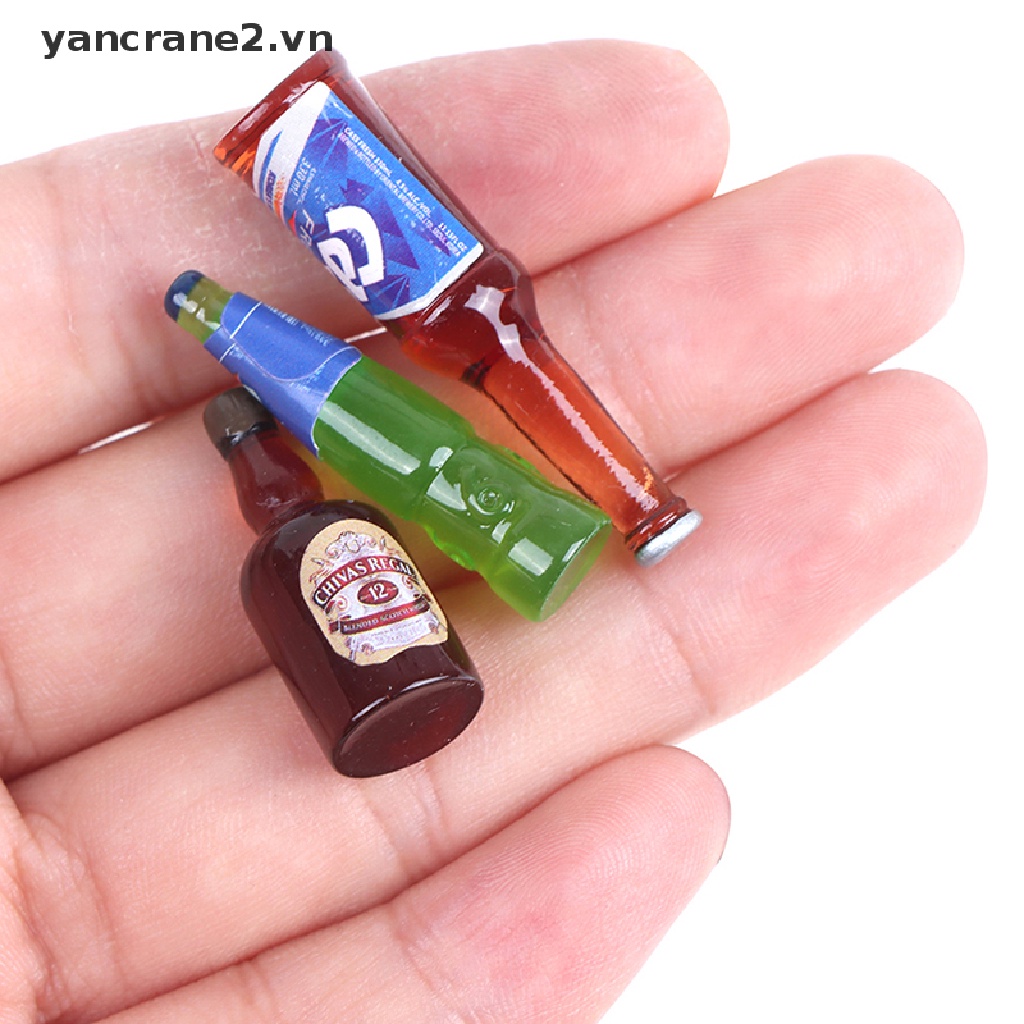 Set 10 Chai Rượu Vang Mini 1: 12 Dành Cho Nhà Búp Bê {yancrane2.vn