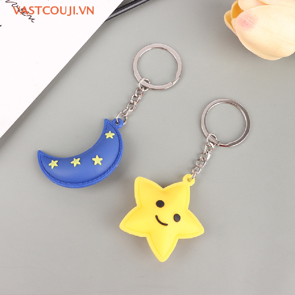 Móc Khóa Hình Mặt Trăng / Mặt Trời / Ngôi Sao Dễ Thương Lãng Mạn