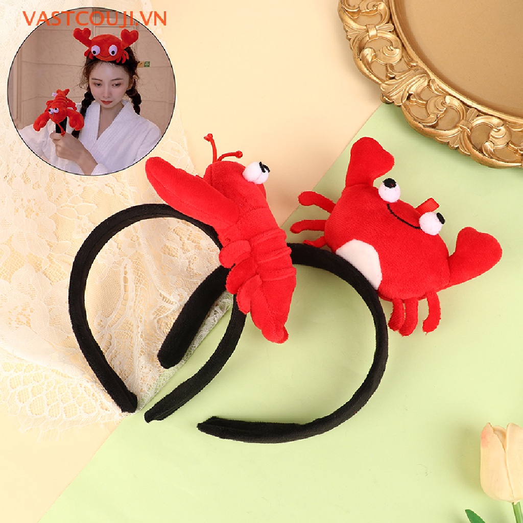 Băng Đô Cài Tóc Hình Cua Biển Nhồi Bông Sáng Tạo Dễ Thương