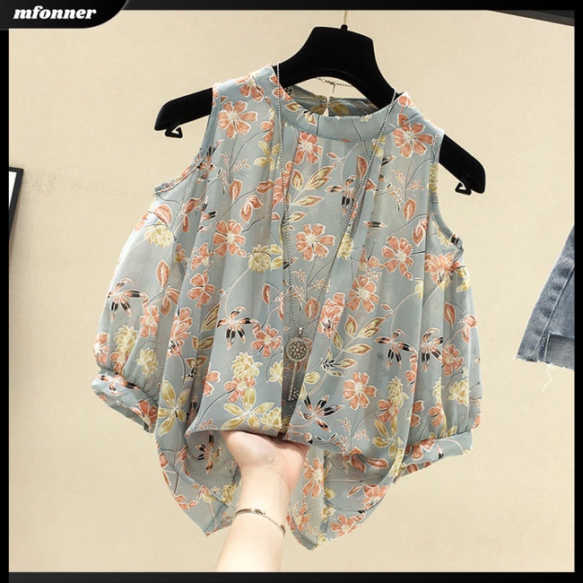 Áo Voan Hoa Trễ Vai Mềm Mại Thân Thiện Với Da Thoáng Khí Dành Cho Nữ