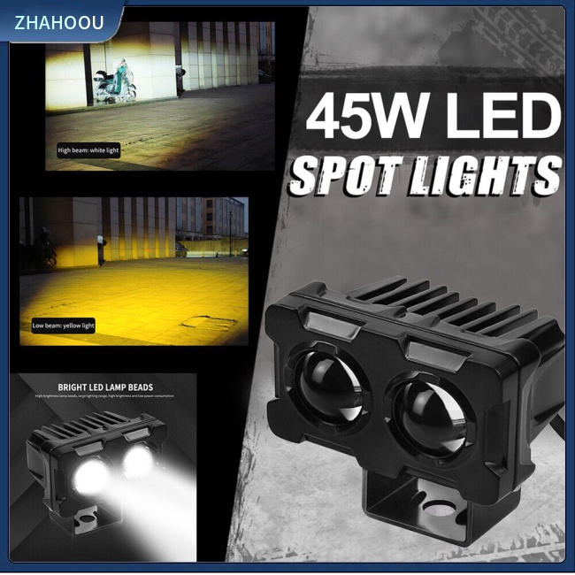 ☃Nhà Cửa☃ Đèn Pha Led Hai Màu 5000-6500k Chuyên Dụng Cho Xe Mô Tô E-bike