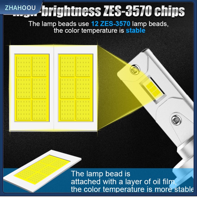 ☃Nhà Cửa☃ 1 Cặp Đèn Pha Led 6000k 30000lm Ip68 H4 H7 H11 9005 9006 Chống Thấm Nước Chất Lượng Cao