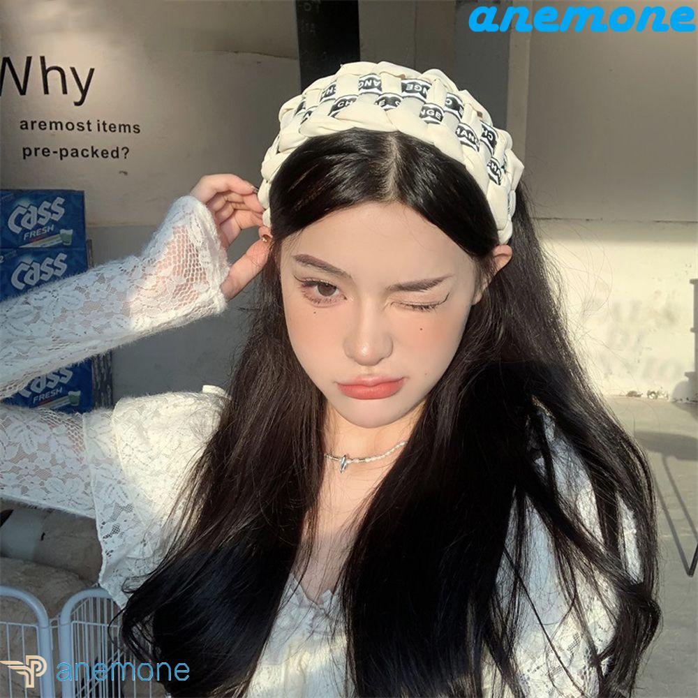 Băng Đô Cài Tóc Bản Rộng In Chữ Tiếng Anh Phong Cách Vintage Ngọt Ngào Cho Nữ