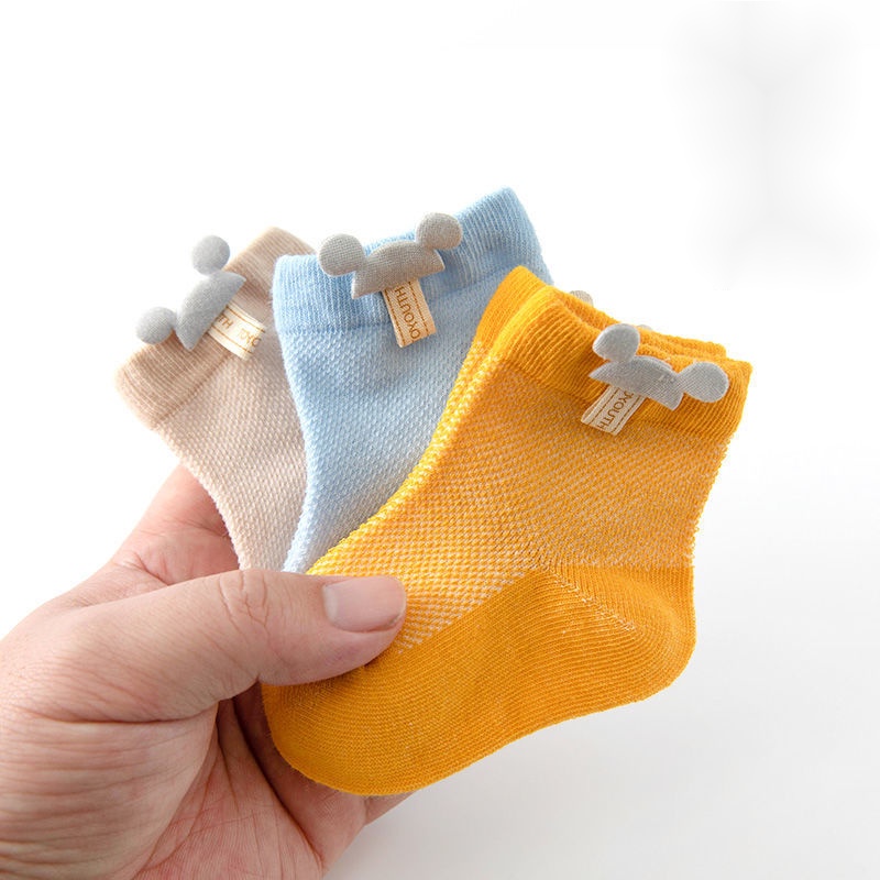 Vớ Cotton Mỏng Phối Lưới Thoáng Khí Thời Trang Xuân Hè 2023 Cho Bé
