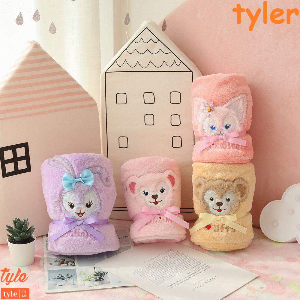 Tyler1 Chăn Nhung San Hô Họa Tiết Hoạt Hình Kuromi Cinnamoroll Có Dây Đeo Cho Bé