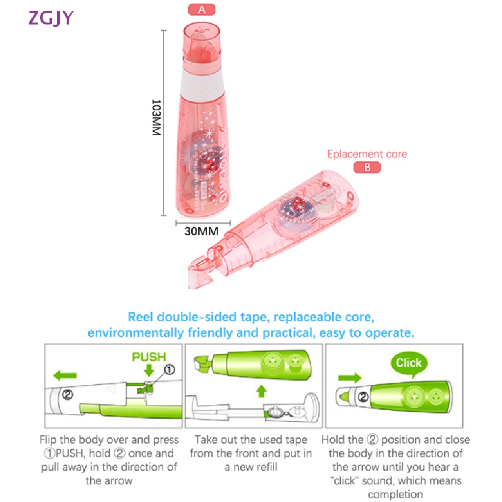 Cuộn Băng Keo Hai Mặt ZGJY Xóa Được Dành Cho Văn Phòng Trường Học Mới