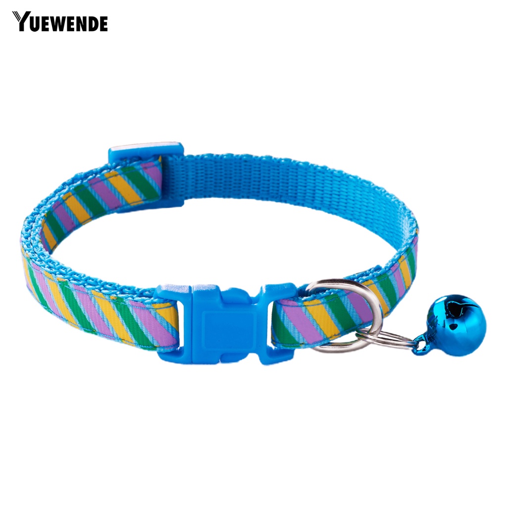 Vòng Cổ Tròn Họa Tiết Sọc Có Thể Điều Chỉnh Cho Thú Cưng