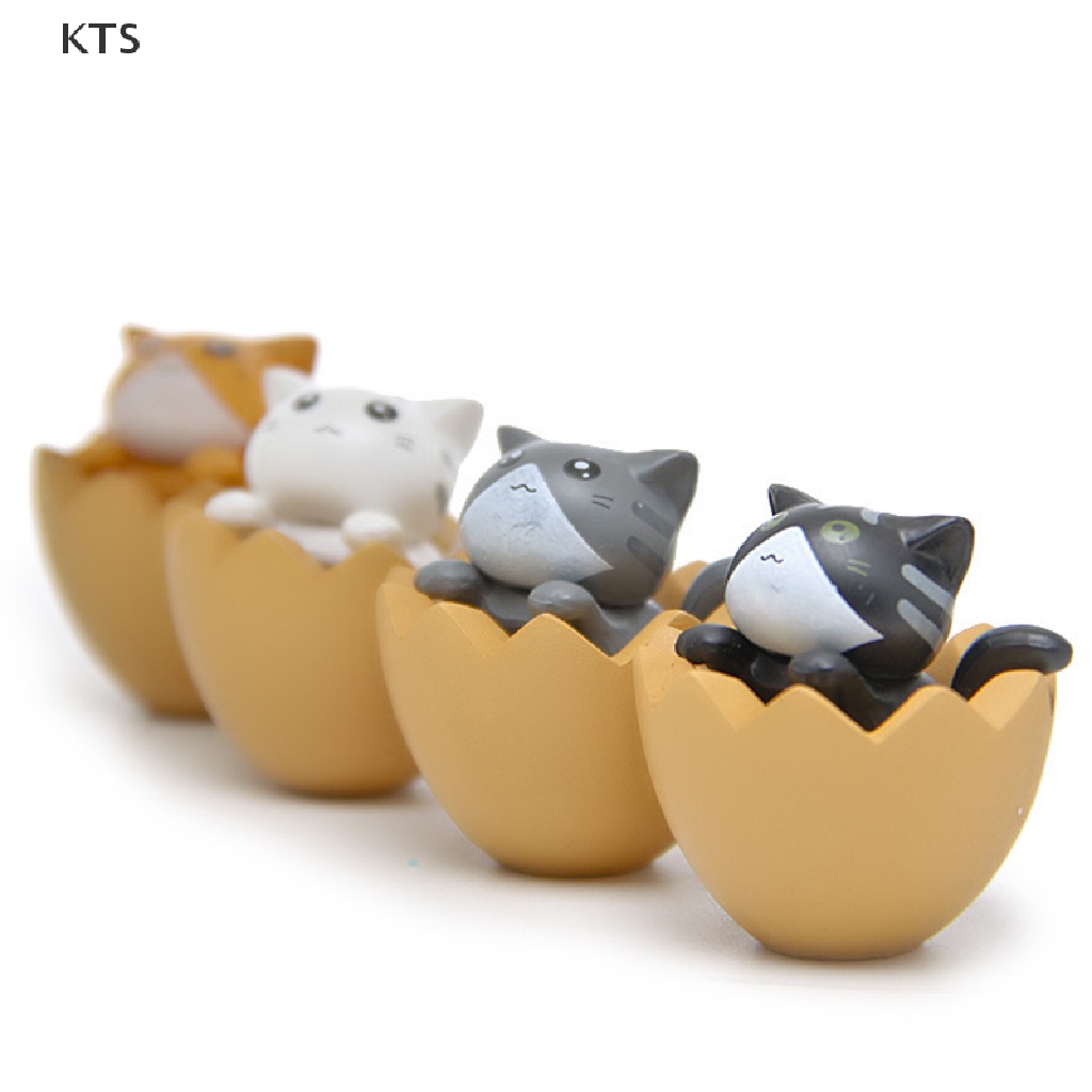 Set 4 Mô Hình Mèo Hoạt Hình Xinh Xắn Dùng Để Trang Trí