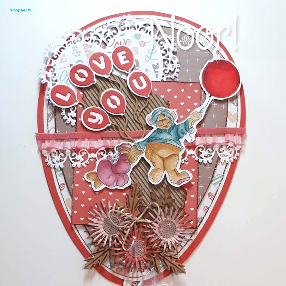 Khuôn Mẫu Cắt Thẻ Trang Trí Album Hình Khinh Khí Cầu