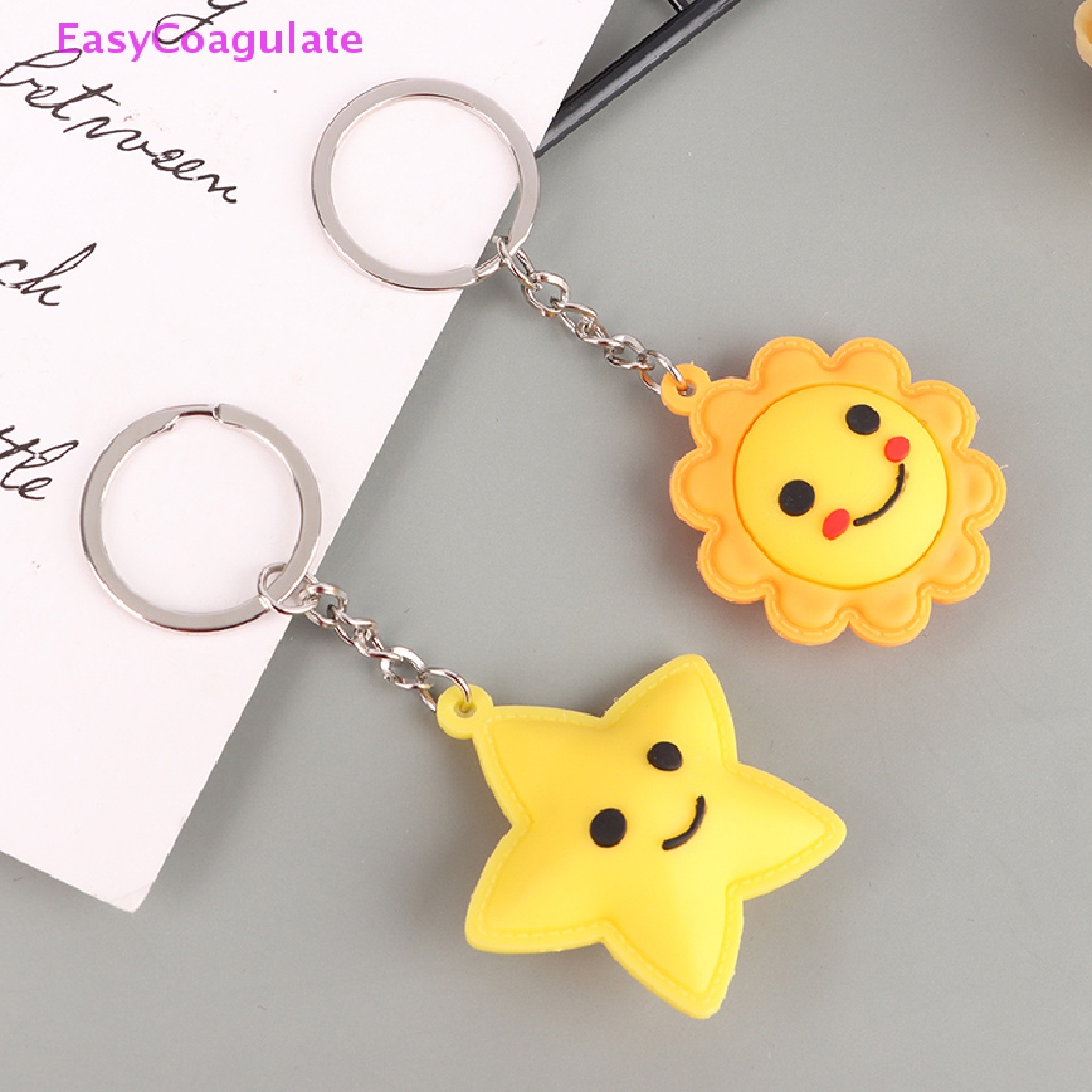 Móc Khóa Hình Ngôi Sao / Mặt Trời / Mặt Trăng Dễ Thương Lãng Mạn