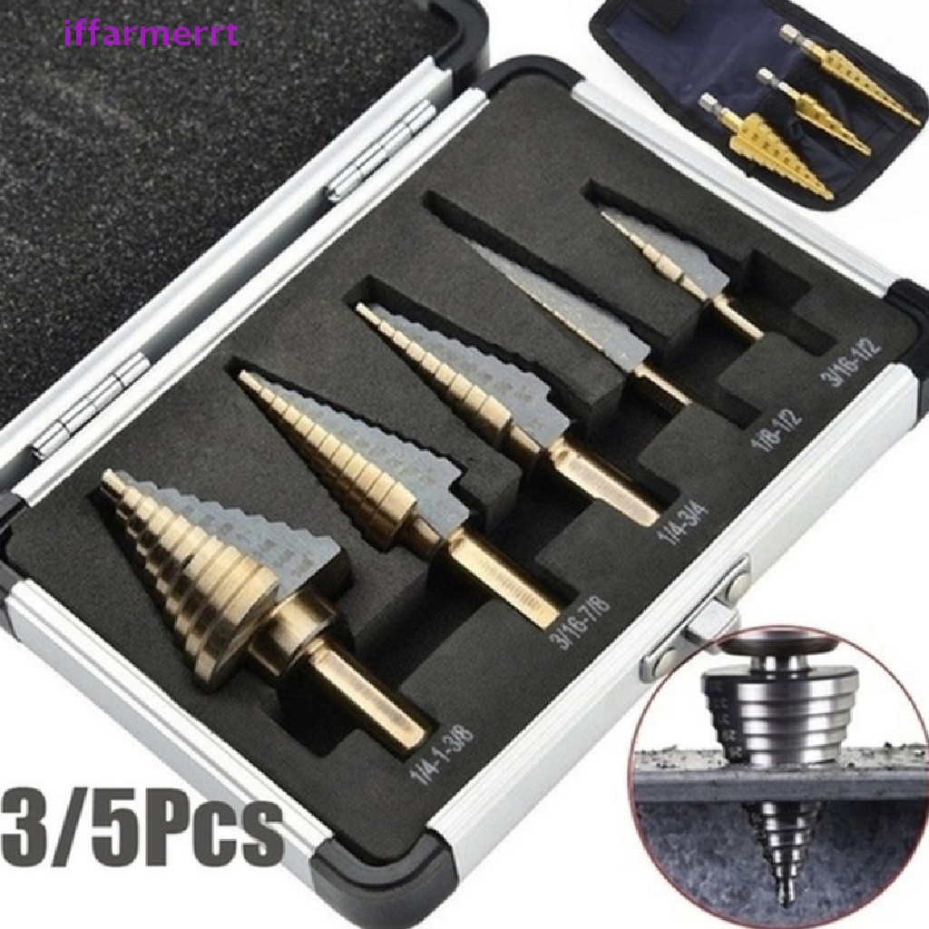 Bộ 3 / 5 Mũi Khoan Nhiều Lỗ 50 Kích Cỡ Khác Nhau Chất Lượng Cao
