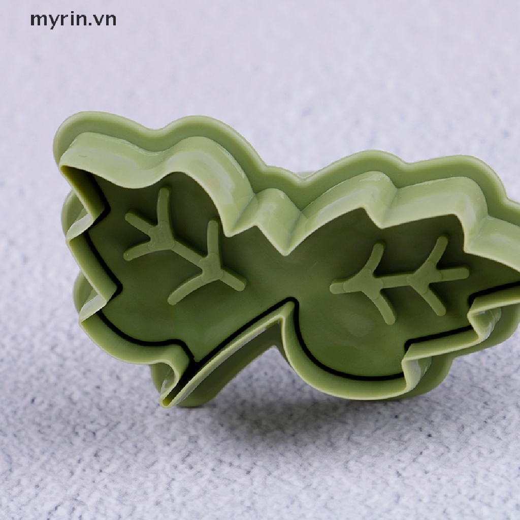 Set 4 Khuôn Làm Bánh Quy Hình Chiếc Lá 3D