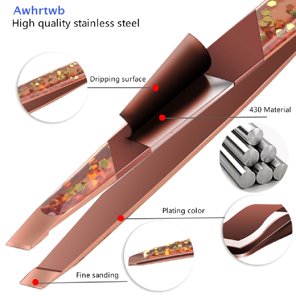 1 Nhíp Nhổ Lông Mày Bằng Thép Không Gỉ Mới