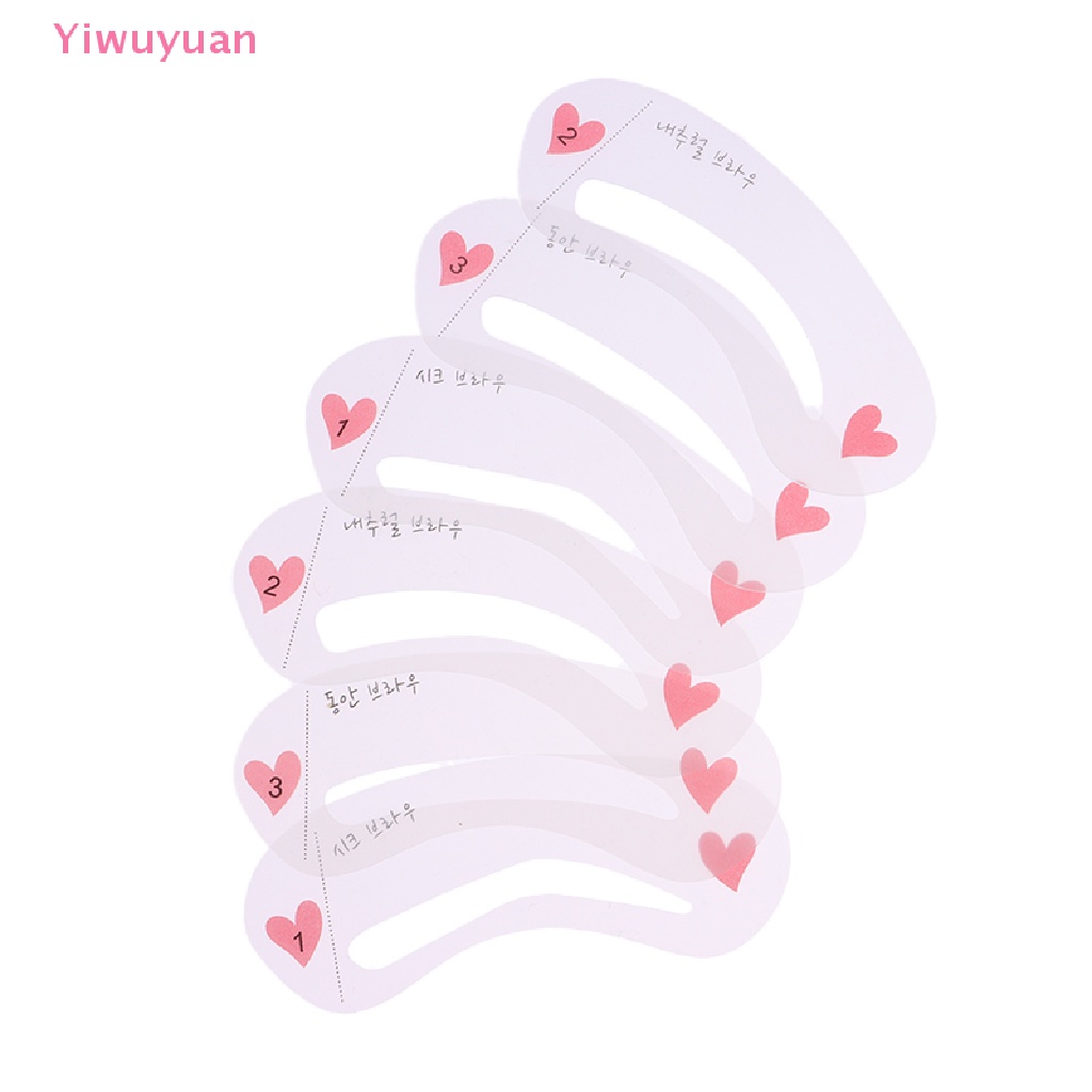 < Yiwuyuan > 10 Túi Khuôn Vẽ Chân Mày 3 Phong Cách Có Thể Tái Sử Dụng