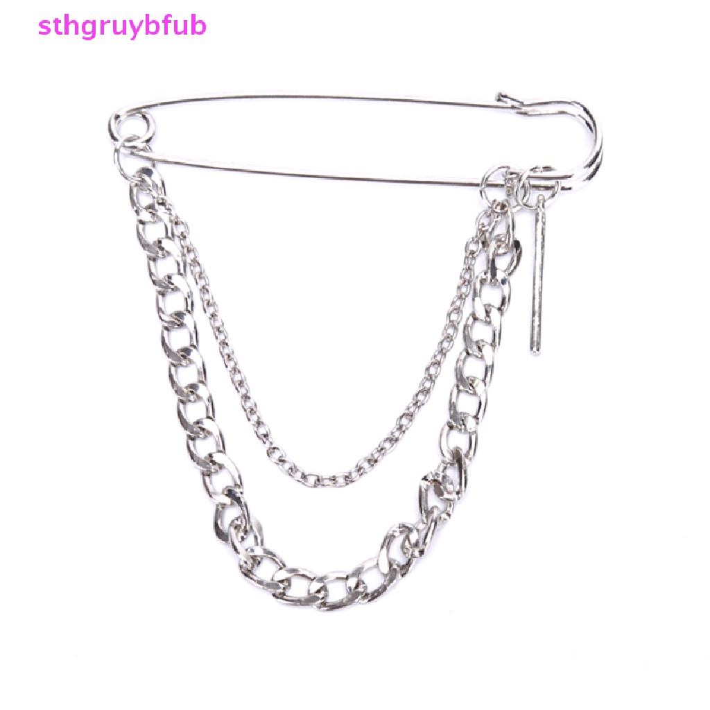 1 Ghim Cài Áo Hình Dây Xích Cổ Điển Thời Trang Unisex