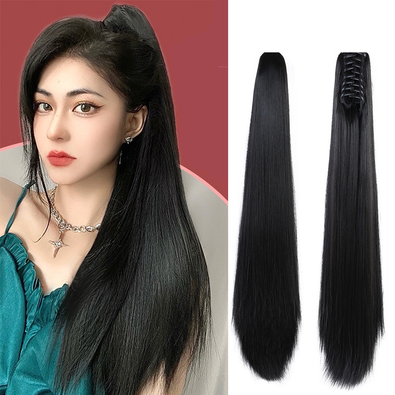 Tóc Giả Đuôi Ngựa Thẳng Dài 55cm Thời Trang Cho Nữ