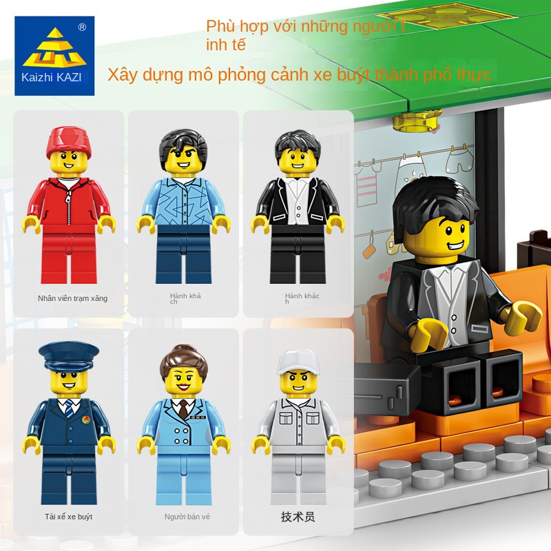 Bộ Đồ Chơi Lắp Ráp  Xe Buýt Vui Nhộn Cho Bé