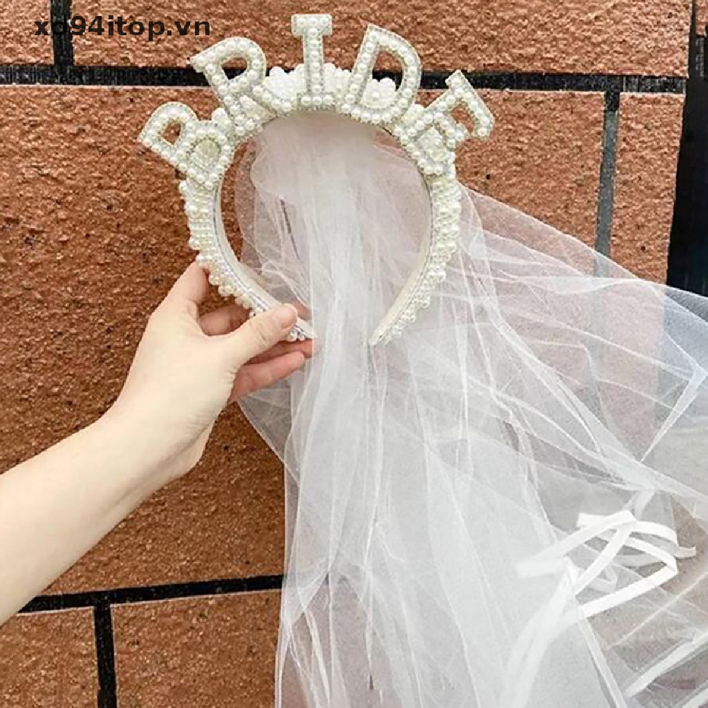 Xoitop Vương Miện Đội Đầu Cô Dâu Đính Ngọc Trai Làm Quà Tặng Đám Cưới