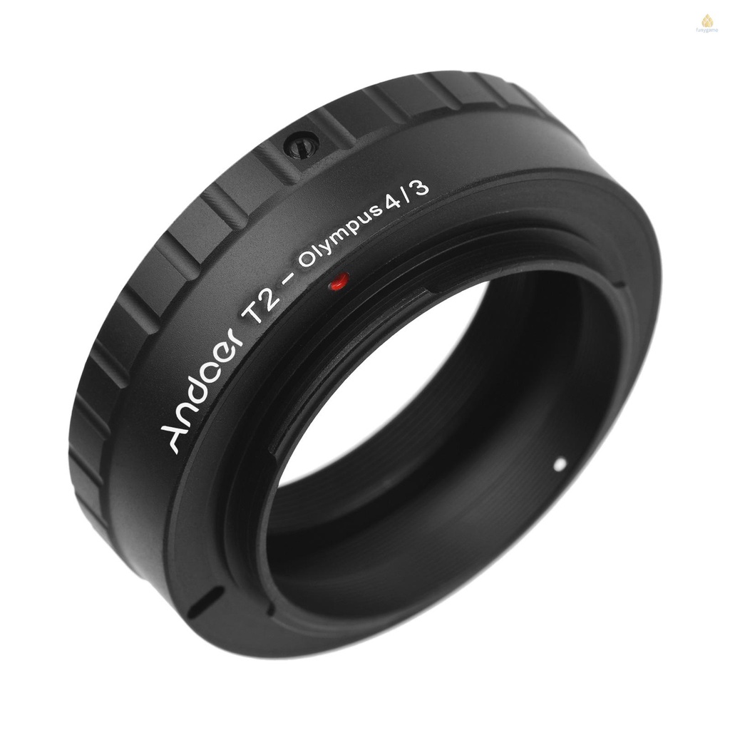 ANDOER Ngàm Chuyển Đổi Ống Kính Kim Loại T / T2 Cho Olympus E-1 / E-3 / E-10 / E-20 / E-30 / E-300 / E-330 / E-400 / E-410 / E-420 / E-450 / E-450 / E-500 / EBộ Phụ Kiện Chuyên Dụng Dành Cho Xe Hơi 60 / 510 / 510 / 510 / 500 / 60 / 20