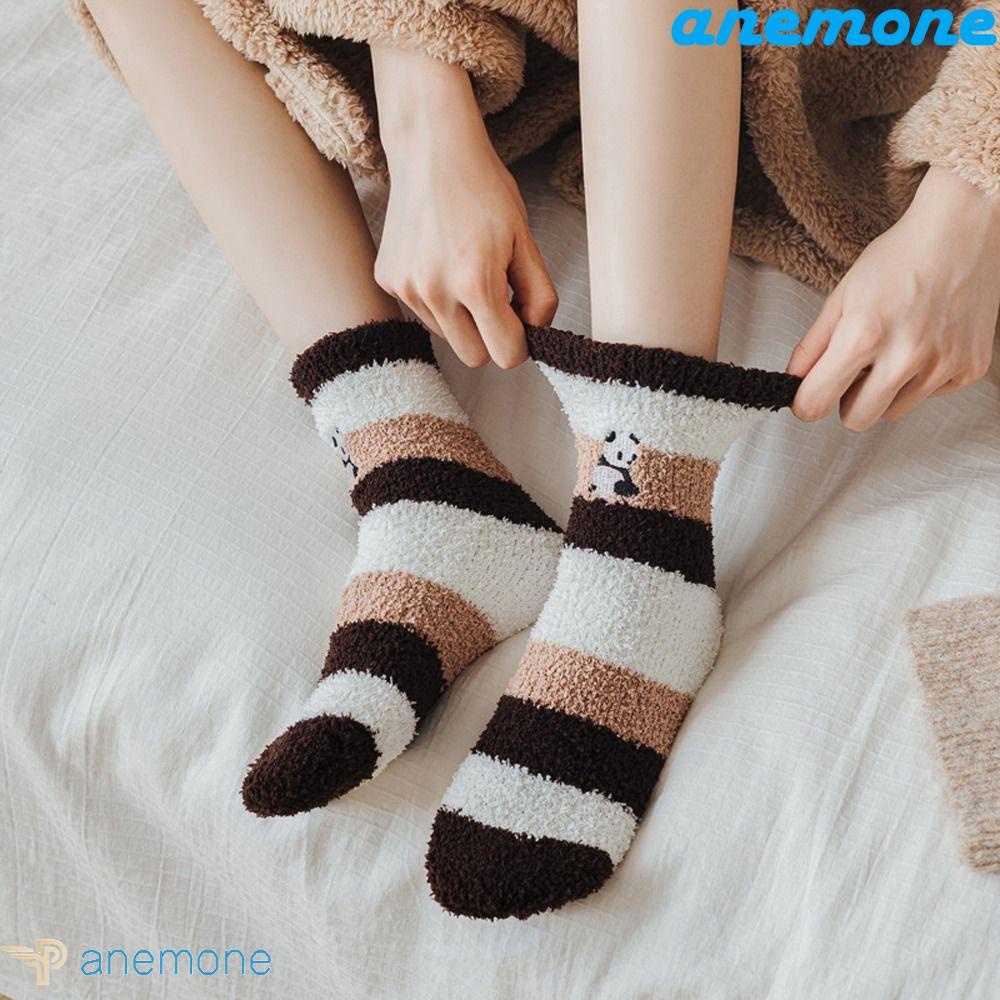 Vớ Lông Cừu San Hô Dày Cổ Vừa Phong Cách Harajuku Sáng Tạo Cho Nữ