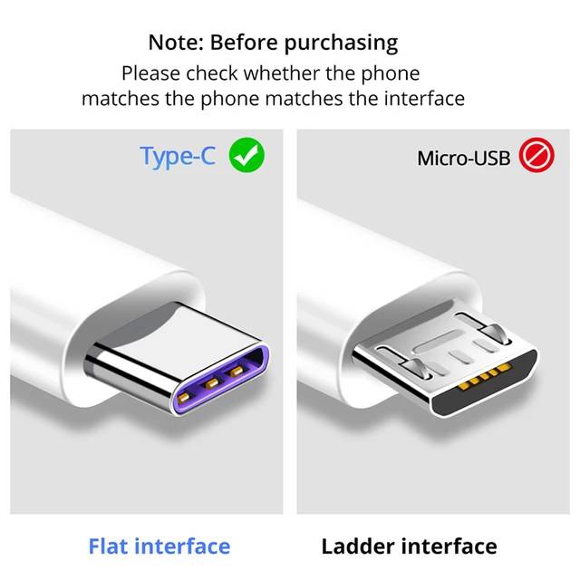 Dây Cáp Sạc USB Loại C 5A Dài 1m Cho Huawei OPPO VIVO Xiaomi Redmi