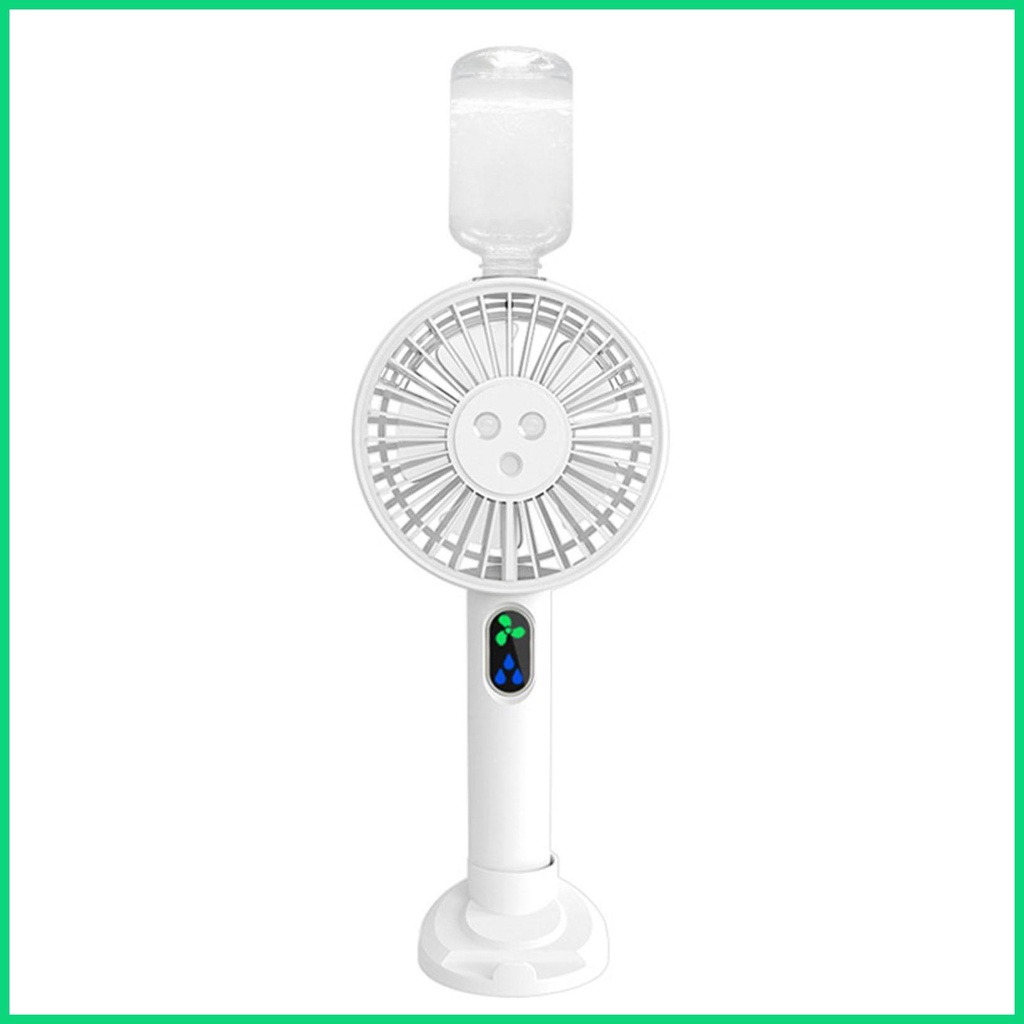 Quạt Mini Cầm Tay 3 Tốc Độ Gió Kèm Giá Đỡ Điện Thoại Tiện Dụng Mang Theo Du Lịch