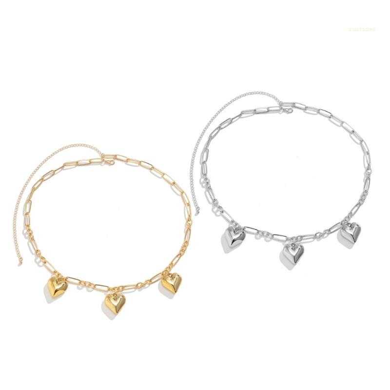 Dây Chuyền Đeo Hông Dạng Chuỗi Hình Trái Tim Thời Trang Đi Biển Mùa Hè